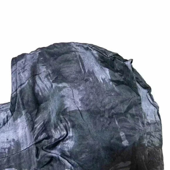 Banana Republic Purple Plum Black 100% Silk Dress Petite S Super Soft I1 - Picture 4 of 10